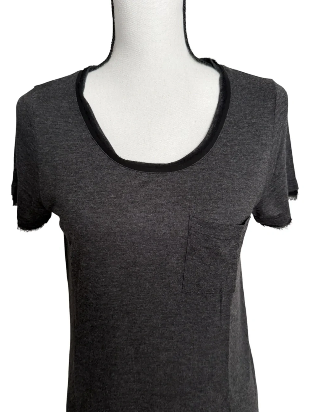 Vince Black Short Sleeve Pocket Tee - Picture 3 of 13